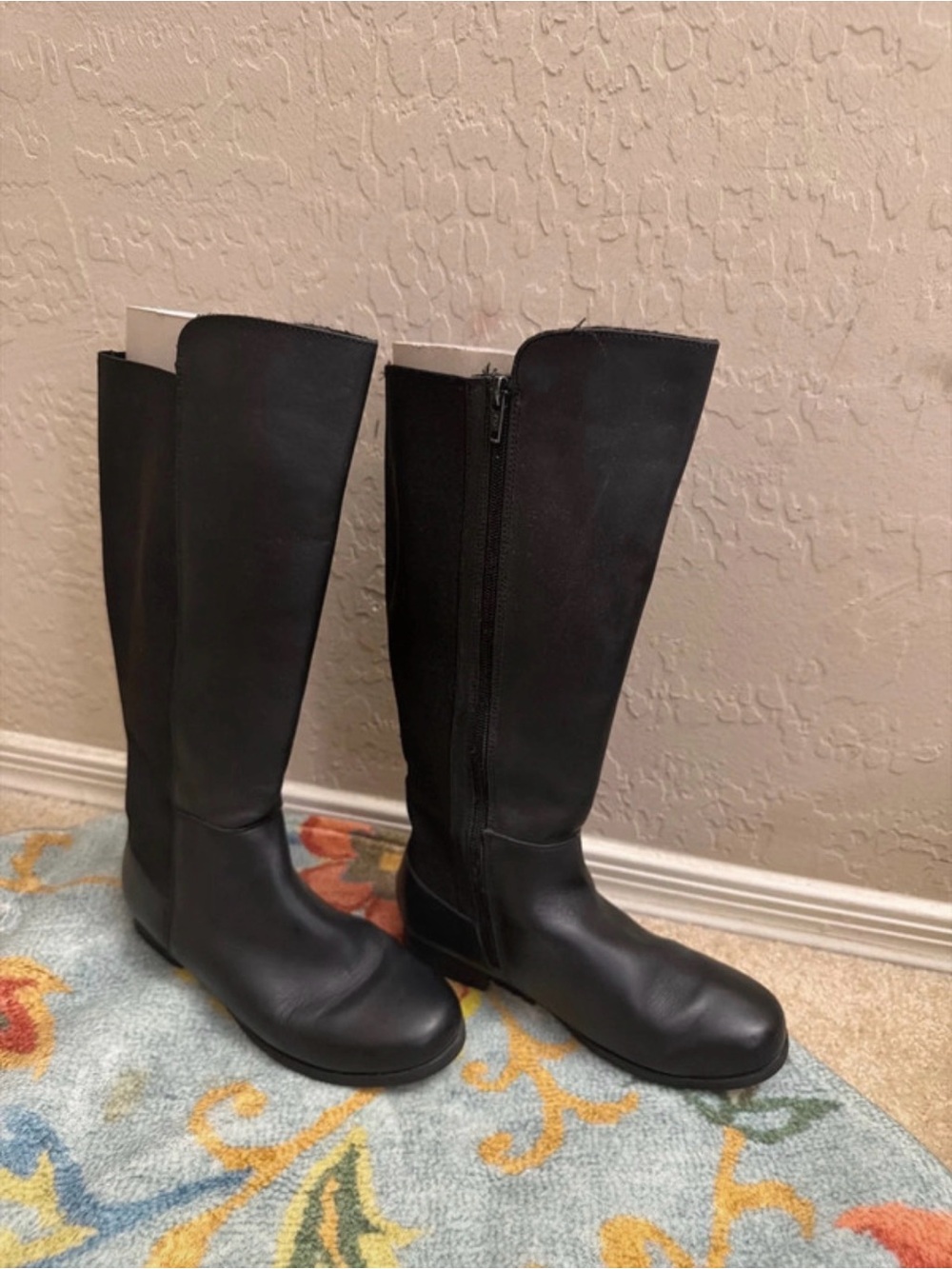 Steve Madden Black Tall Zippered Heeled Boots